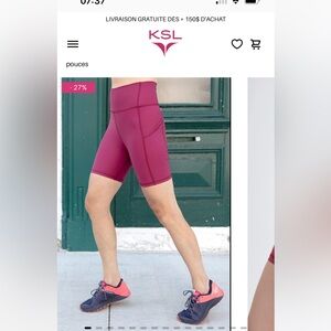KSL Women’s High-Rise Bike Shorts in Berry